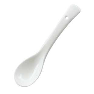 陶瓷长柄勺子家用喝汤小汤勺加长调羹小勺长把吃饭汤匙免费开票