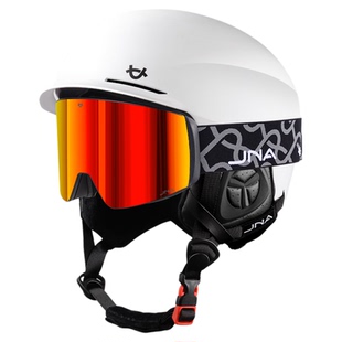 蕉牛滑雪头盔雪镜一体专业男女单板磁吸护目镜防雾內盔雪帽套装备