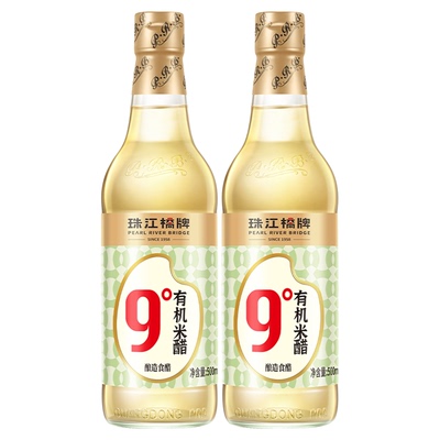 珠江桥牌九度有机米醋500ml