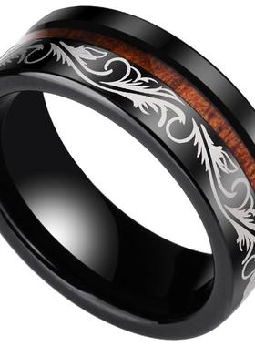 戒指男士复古欧美钨金ins单身戒