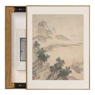樊圻山水图册电表箱装饰画免打孔水墨意境新中式餐厅电表箱遮挡盒