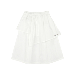 大耳象女童纯色假两件屁帘半裙2026春夏新款宝儿休闲宽松半身裙子