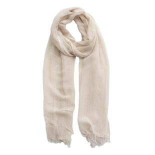 细窄极简 日系长款小围巾女春秋夏季薄款吸汗凉棉麻风纯色小丝巾