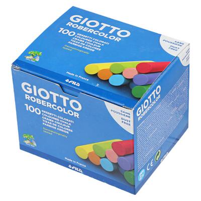 官方正品意大利奇多GIOTTO齐多无毒无尘彩色粉笔100支装法国进口 书写绘画公考黑板教师学生课堂儿童粉笔