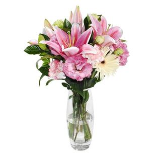 悦多彩AB级每周一花繁花初夏 百合主花 包月鲜花周期花卉同城速递