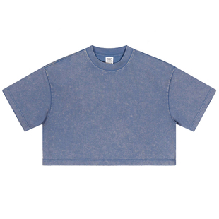 辣妹装露脐女凉感短款巴家高街色复古炒色T恤性感sex街舞爵士jazz