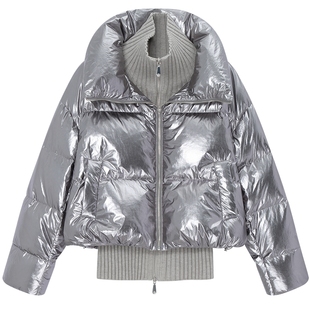 【90白鸭绒】Juicy Couture橘滋羽绒服女假两件短外套