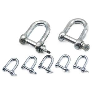 卸扣 起重D形吊耳卡扣卡环镀锌国标U型吊环吊钩起重扣U型吊扣美式