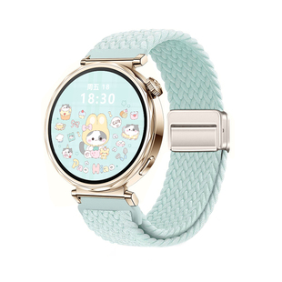 适用于华为gt6表带磁吸GT5手表watchgt4新款watch4尼龙编织18mm专用gt2智能3pro运动女41mm保护壳透气GS3高级