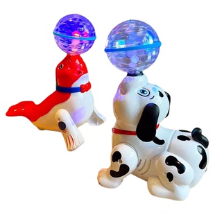 婴儿玩具0到6个月会唱歌跳舞顶球旋转爬行小狗电动儿童玩具男女孩