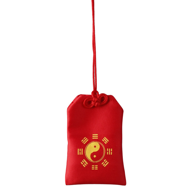 刺绣香锦囊袋小香包香囊空袋子随身宝宝荷包袋红色袋胎毛挂脖