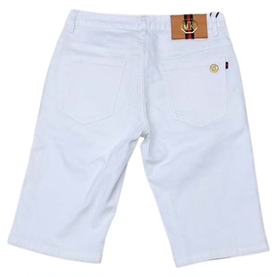 白色短裤夏男款潮牌五分牛仔裤2025新款潮流百搭中裤弹力休闲马裤