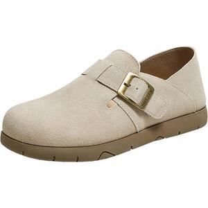 百思图2025秋季商场新款真皮全包勃肯鞋懒人一脚蹬女单鞋D3288CM5