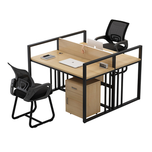 职员办公桌组合工位工业风屏风工位双人四人六人八人办公桌椅组合