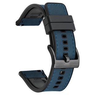 智能手表表带男款头层真皮通用华为gt4/2/3荣耀小米手表带20/22MM