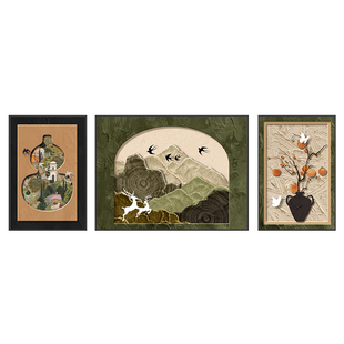 靠山挂画客厅轻奢高级感2026新款高档大气沙发墙背景装饰画壁画