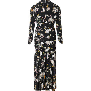 从那以后法式复古碎花裙长款连衣裙圆领长裙高级感长袖裙子女秋冬