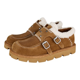 【博主同款】迪芙斯2025冬季雪地靴加绒松糕厚底袋鼠鞋孟克鞋女