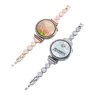 适用vivowatch5表带月光白智能手表多彩贝母个性腕带iqoowatch5通用辰夜黑精钢版ins风女款时尚手表星光手链