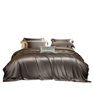 苏迷重磅双面真丝床上用品四件套100%桑蚕丝纯色床单高级酒店定制