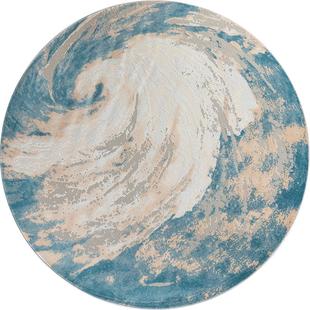 东升北欧圆形客厅地毯现代简约ins风卧室床前毯房间装饰地垫定制