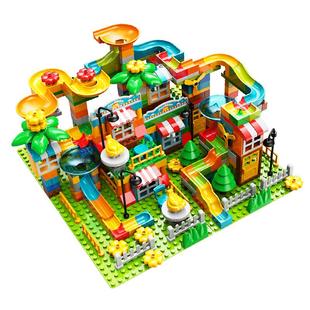 费乐大颗粒儿童益智力拼装积木男女孩子宝宝动脑玩具滑道3-6周岁