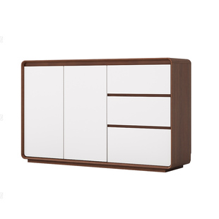 三梦实木餐边柜储物柜靠墙一体客厅墙边收纳柜柜子置物柜茶水边柜