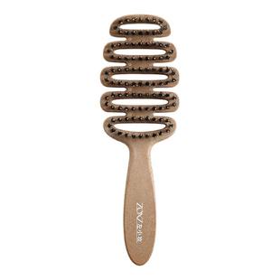 左小妆松塔猪鬃毛护发按摩梳头部经络梳通顺发排骨梳蓬松造型神器