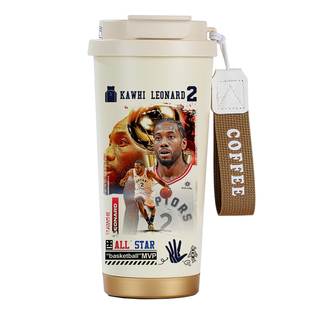 伦纳德周边海报保温杯篮球球星周边照片纪念品水杯送生日礼物杯子