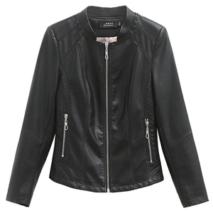 真皮皮衣女短款绵羊皮2025春秋新款韩版立领大码皮夹克修身小外套