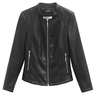 真皮皮衣女短款绵羊皮2025秋冬新款韩版立领大码皮夹克修身小外套