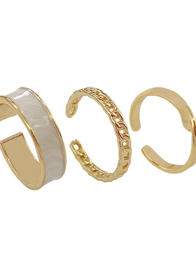 koushu蔻述金色冷淡风ins戒指