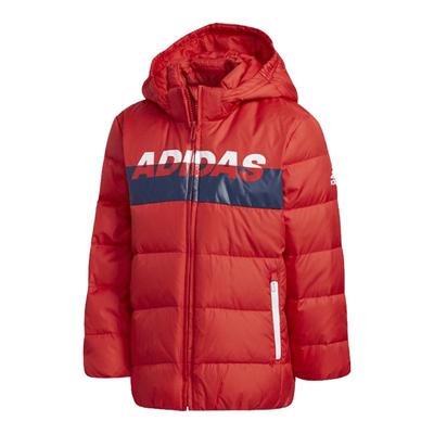 阿迪达斯小童连帽运动羽绒服