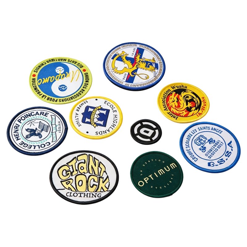 徽章定制刺绣校徽布贴姓名贴胸章臂章魔术贴logo学校公司标识订做