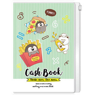 日式家庭记账本A5带收纳袋A6日本韩国风可爱理财笔记本子B6小手帐