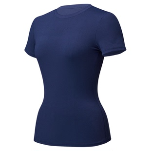 科里芙健身服女正肩短袖夏季训练弹力吸汗瑜伽服跑步透气运动上衣