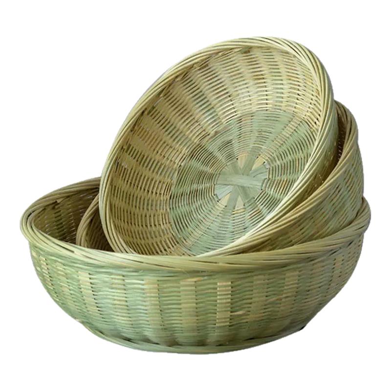 竹篮子竹制品竹青竹筐竹编簸箕鸡蛋篮收纳箩筐水果洗菜家用馒头筐