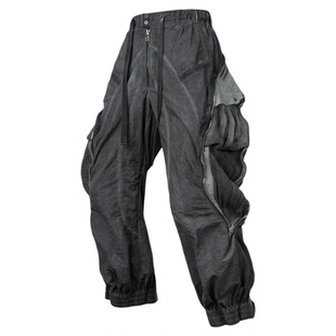 「讶梦」赛博朋克水洗浸染工装裤多形态转换P42长裤「侵蚀装备」