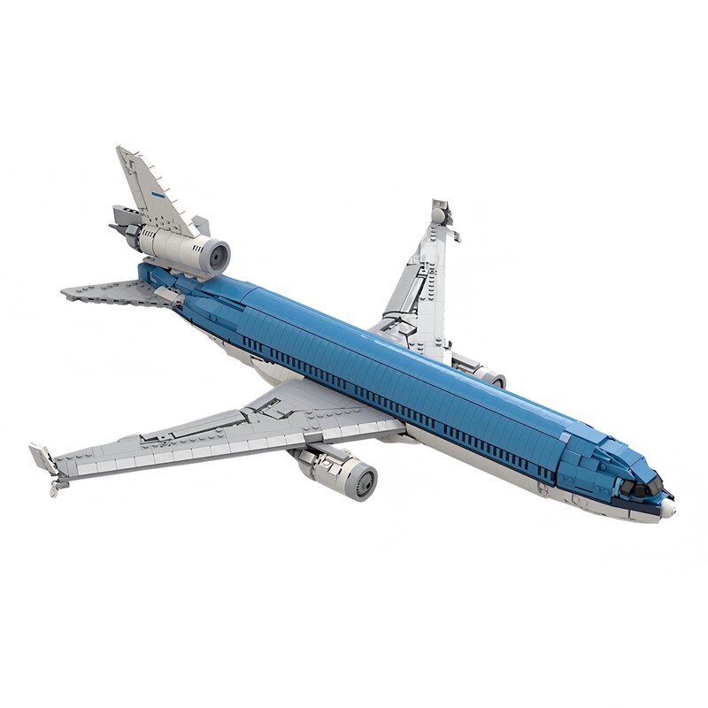 航空MD-11KLM客机积木模型玩具