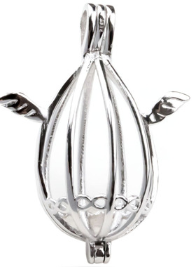 diy珍珠琥珀蜜蜡天使之翼空托