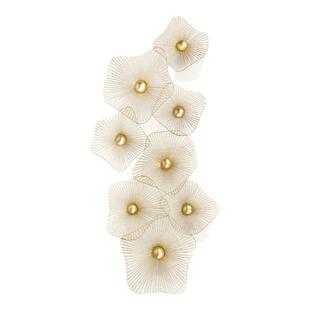 欧式铁艺壁挂轻奢金属荷叶壁饰创意沙发背景墙上装饰客厅墙面挂