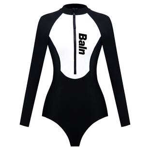 BE范德安2025新款连体泳衣女士长袖防晒舒适游泳潜水滑雪速干衣