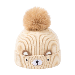 婴儿帽子秋冬男女宝宝防寒保暖小月龄针织帽婴幼儿冬季毛线帽可爱