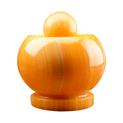 开业乔迁壕云玉石风水球流水摆件