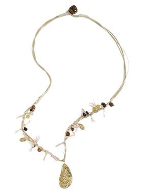 贻贝项链女高级感原创设计时尚手工编织夏日度假项链