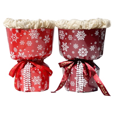 圣诞节苹果包装纸有半成品花壳