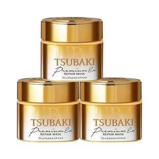 日本进口TSUBAKI丝蓓绮发膜修复护发素180g*3罐深层滋养柔亮顺滑