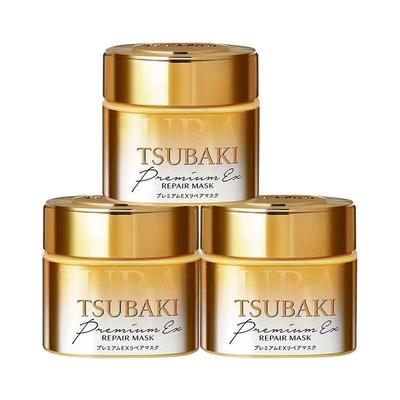 日本进口TSUBAKI丝蓓绮发膜修复护发素180g*3罐深层滋养柔亮顺滑