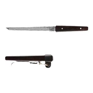 大马士革户外烧烤小刀手把肉小刀便携水果刀牛排刀家用厨房瓜果刀