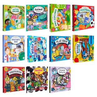 Let's Pretend 麦克美伦扮演套装 小小角色扮演家 Footballer 足球员 低幼亲子互动益智游戏书 英语单词认知启蒙 英文原版